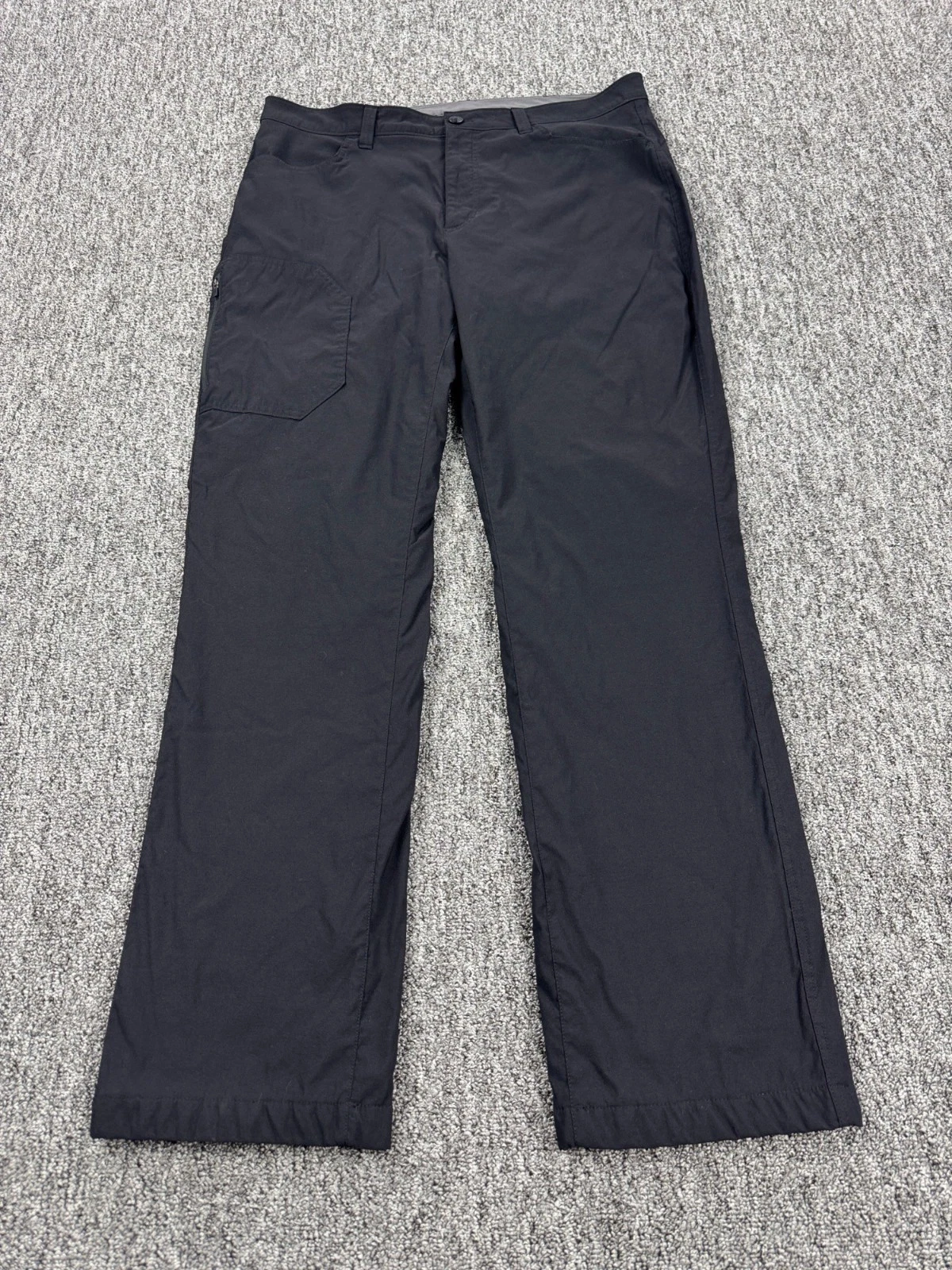 Eddie Bauer Pants Men 38x34 Black First Ascent Fleece Lined Tech Utility Hiking