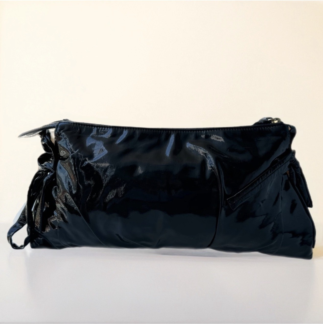 Vintage Gucci Black Patent Leather Hysteria Clutch Bag  Large Rare Tom Ford Era image 4