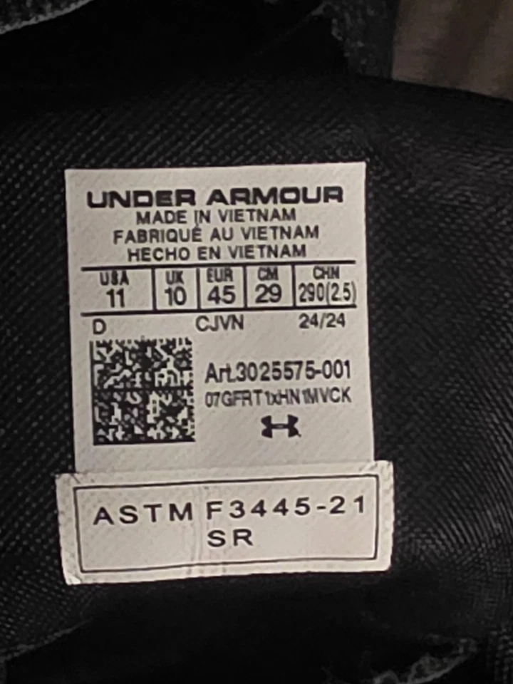 Botas impermeables Under Armour Micro G Valsetz Mid de cuero negras talla 11 para hombre Foto 4 de 4