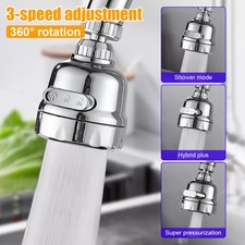 Wassersparer Wasserhahnaufsatz Brausekopf 360° Strahlregler Schwenkbrause Küche