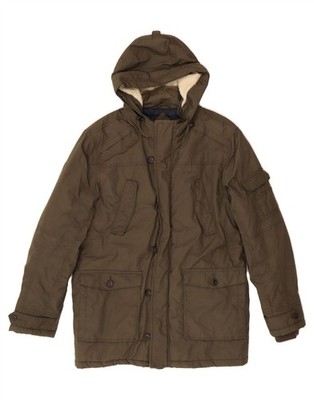 CELIO wattierte Herrenjacke mit Kapuze UK 42 XL Khaki CL01