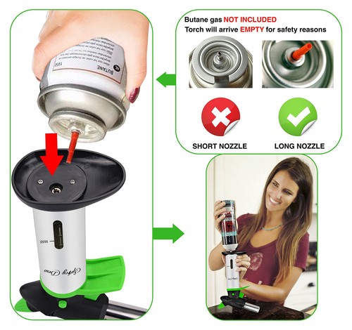 Blow Torch - Creme Brulee Torch - Refillable Professional Chefs Culinary Kitc... - Picture 6 of 6
