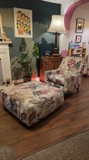 Matching Armchair & Ottoman
