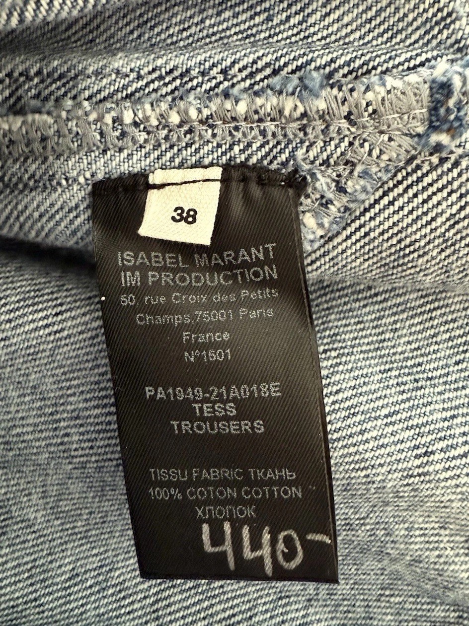 ISABEL MARANT - Tess high-rise tapered jeans Sz 38 US 6, Faded Denim image 6