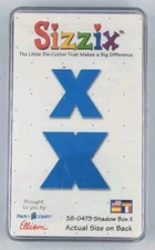Sizzix Shadowbox Uppercase X Medium Die 38-0473 Scrapbooking Craft Die Cutter