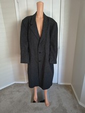 Vintage Old Money Academia Wool Preppy Minimalist Men's 54R Grey Coat -DP