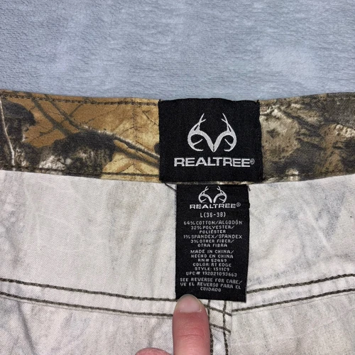 Realtree Camo Pants Mens Sz Large 36/38 Real Tree Edge Hunting Zip Phone Pocket - Picture 3 of 8