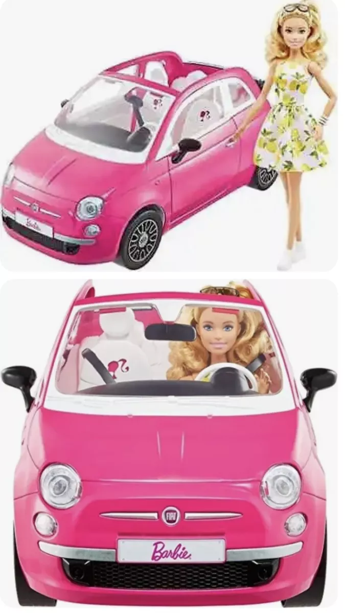 ② Mattel - 1:14 - FIAT 500 di Barbie — Voitures miniatures