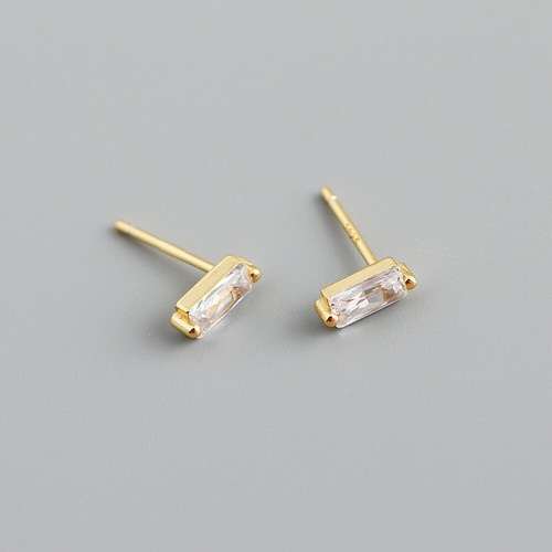 Pendientes de tachuela solitario de plata esterlina 925 F1123 - Imagen 10 de 23