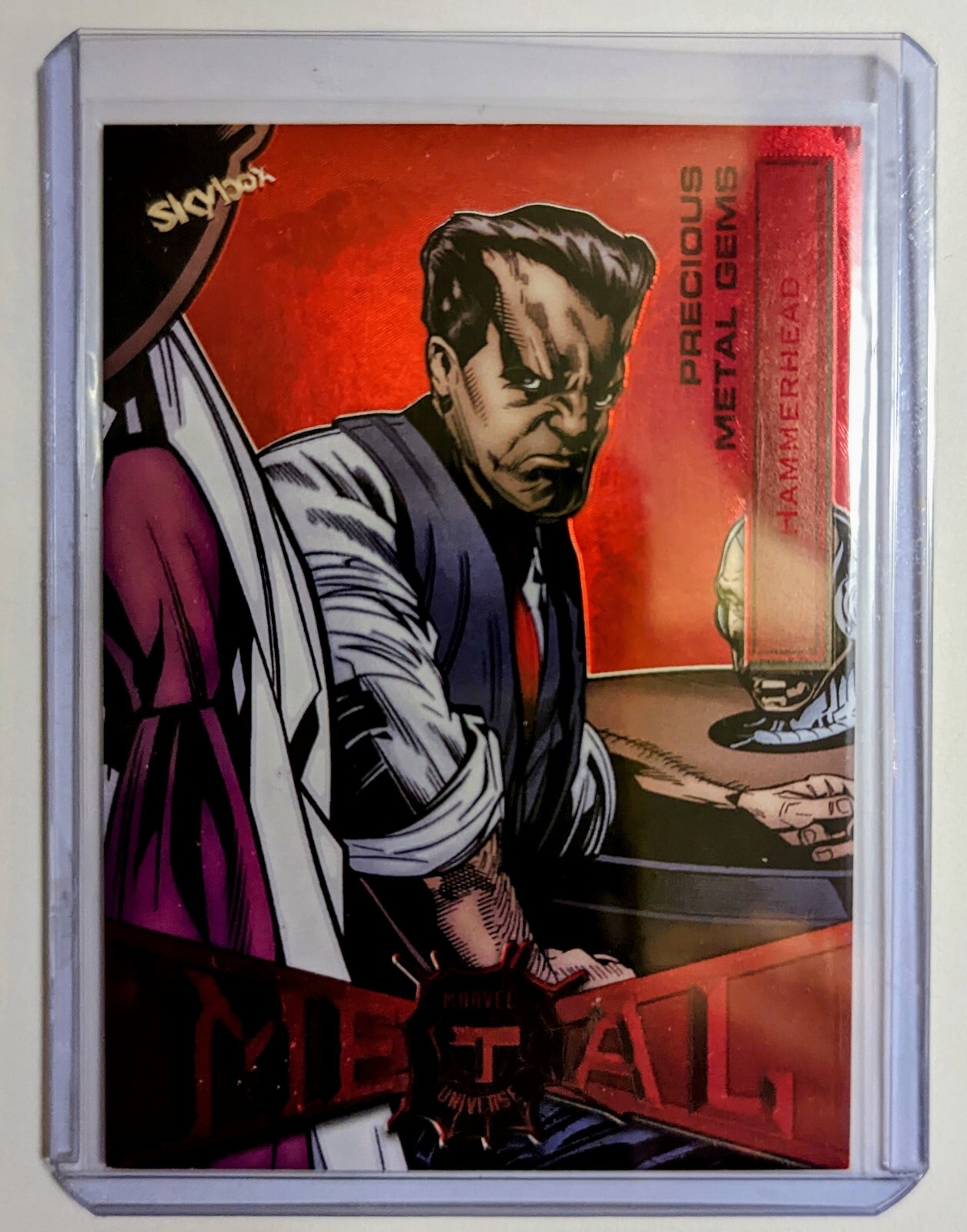 2022 Marvel Metal Universe Spider-Man Precious Gems Red 82/100 Hammerhead 30 PMG