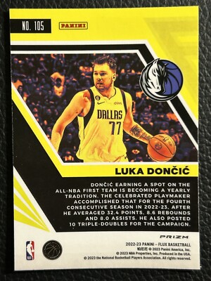 Luka Doncic 2022-23 Panini Flux Basketball Red Cracked Ice