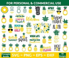 Pineapple SVG Bundle, Pineapple Bundle svg files, Pineapple Monogram, Tropical