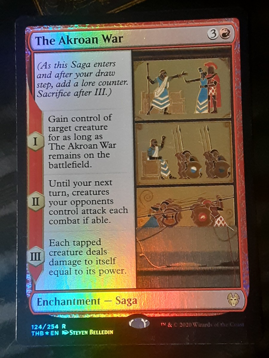 The Akroan War 2x FOIL THB MTG Theros Beyond Death Rare MINT red The Akroan War 2x FOIL THB MTG Theros Beyond Death Rare MINT red