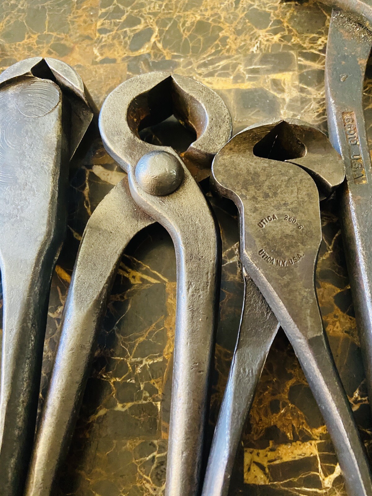 Vintage Lot Of 6 Fence Pliers Staple Puller S&H Diamond Lubring Utica