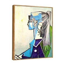 Framed Canvas Giclee Print 1954 Portrait de Sylvette David by Picasso 24"x32"