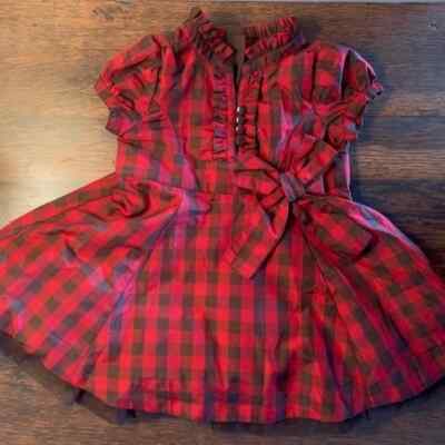 Baby Gap 3-6 month Plaid Vintage Style Christmas Dress | eBay