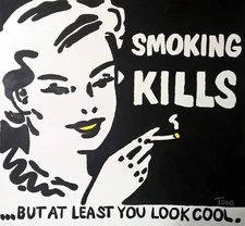 Todd Harris Goldman - Smoking kills - Hand signed. Rare artwork! AP 25/30