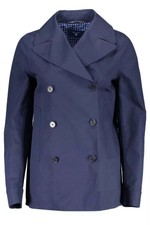 Gant Chic Blue Cotton Sports Jacket With Logo Detail