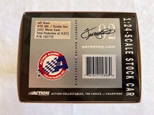 Action #30 Jeff Green AOL Scooby Doo 2002 Monte Carlo #102770 1/24 Scale Diecast - Picture 5 of 5