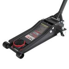 3-Ton Low Profile Hydraulic Steel Floor Jack with Dual Pistons Pump, Red