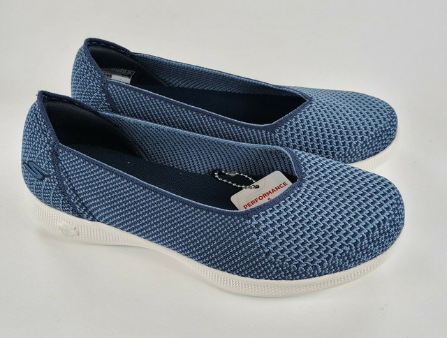 skechers go step lite knit ballet flat