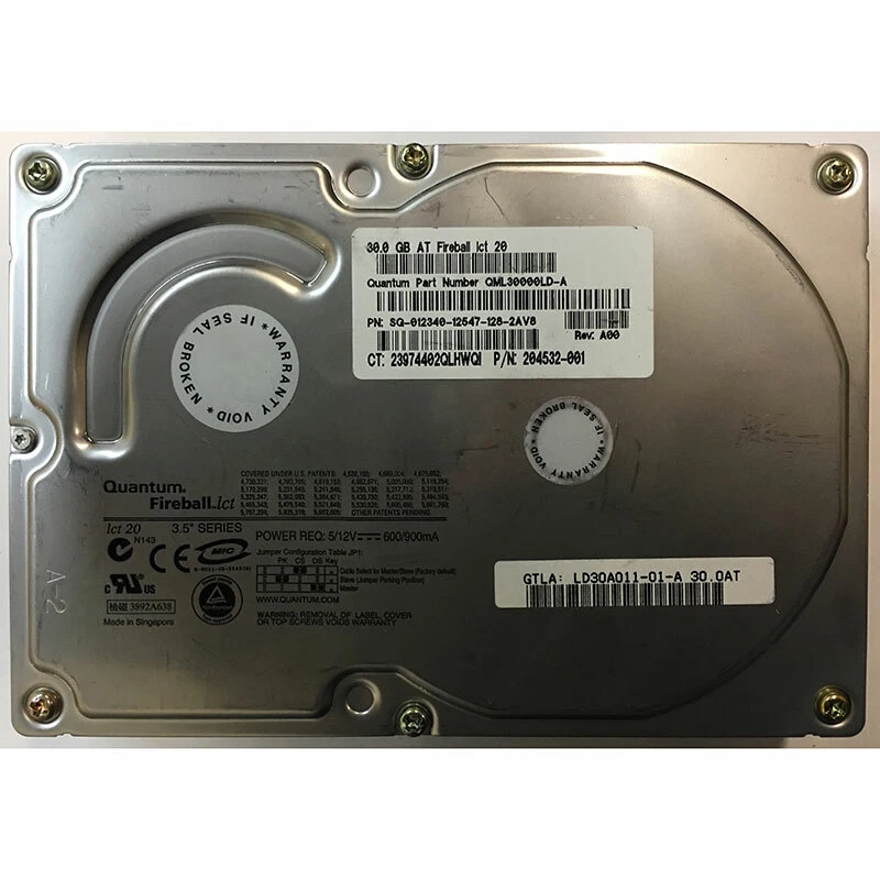 Quantum Internal Hard Disk Drives 30 GB Storage Capacity for sale