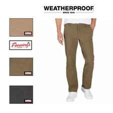 Weatherproof Vintage Men's Performance Flex Flat Front Durable Pant | F24