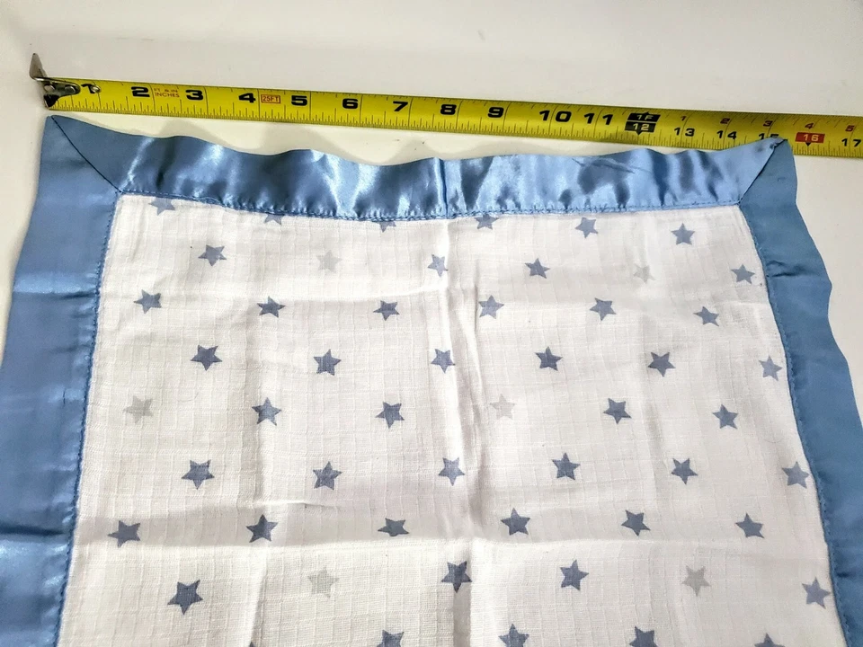 Manta de seguridad aden + anais muselina cómoda Issie Luke azul estrella blanco gris Foto 2 de 3