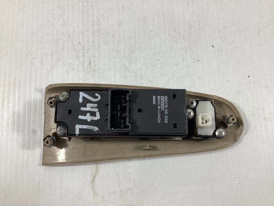 Interruptor de ventana principal delantero del lado del conductor Mazda 626 1998-1999 GD7B66350 OEM. Foto 2 de 4