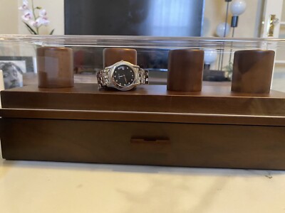 GUCCI 5500M Stainless Steel Black Diamonds Accents Dial Quartz