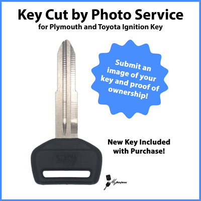-Key Cut by Photo- Service for Replacement Toyota Non-Transponder Car Key TR40-P