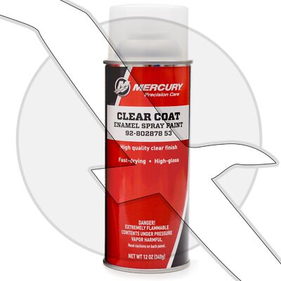 Mercury Marine Mercruiser Enamel Clear Coat Spray Paint Can 92