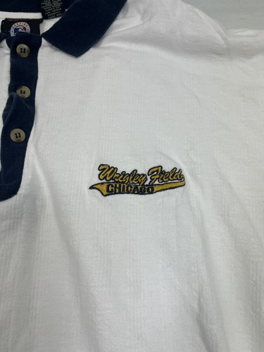 Vintage 1997 Wrigley Field Chicago Cubs Polo Large Shirt Embroidered Knit 100% C - Picture 2 of 9