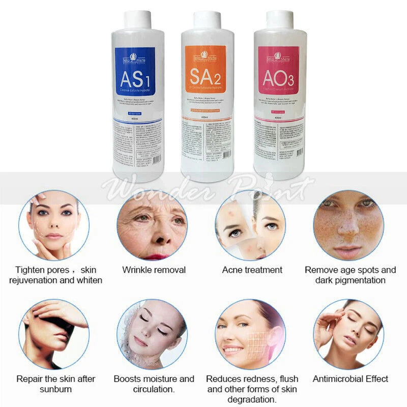 3Bottles Aqua Hydra Peeling Solution Hydro Serum for Dermabrasion Facial Machine - Image 3 of 4