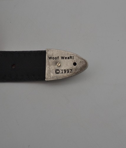 Woof Wear Dog Collar 18" Brown Leather Swarovski Crystals 1997 - Picture 8 of 8
