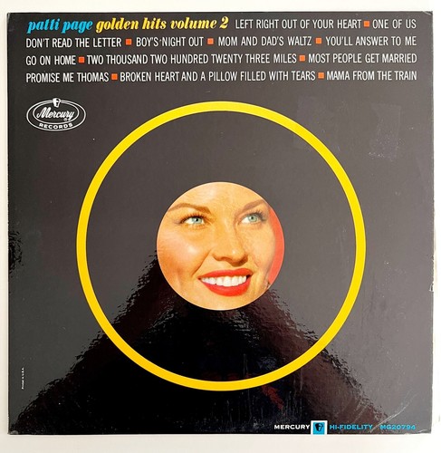 Patti Page Golden Hits Volume 2 1963 Country Vinyl Record 33 12" VRE3