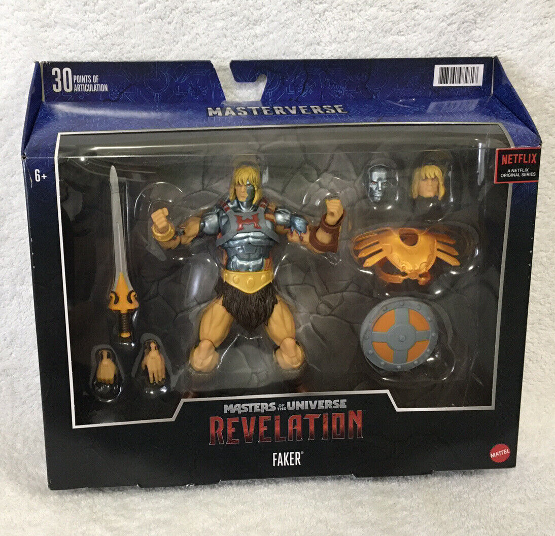 MASTERS of the Universe Revelation Deluxe FAKER Robot He-Man MOTU Netflix InHand