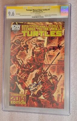 TMNT IDW; 2014 SDCC Exclusive A Cover, GCG 9.6, Sign&Sketch by Kevin E, 1 of 900