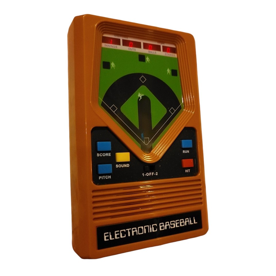 Handheld Baseball Vtg Electronic Baseball Handheld Game by MATTEL Tabletop Video Tested ...