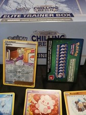 Pokemon Chilling Reign Booster Pack opened TRAINER AGATHA 129/198 REVERSE HOLO
