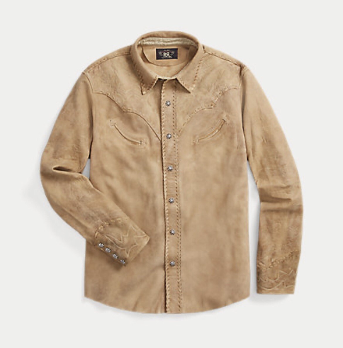 RRL Ralph Lauren Leather Western Tan Sheepskin Jacket Strap RRL Ralph Lauren Leather Western Tan Sheepskin Jacket Strap