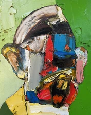 Original abstract painting oil on canvas board 8x10 in by Anastasiya Kimachenko