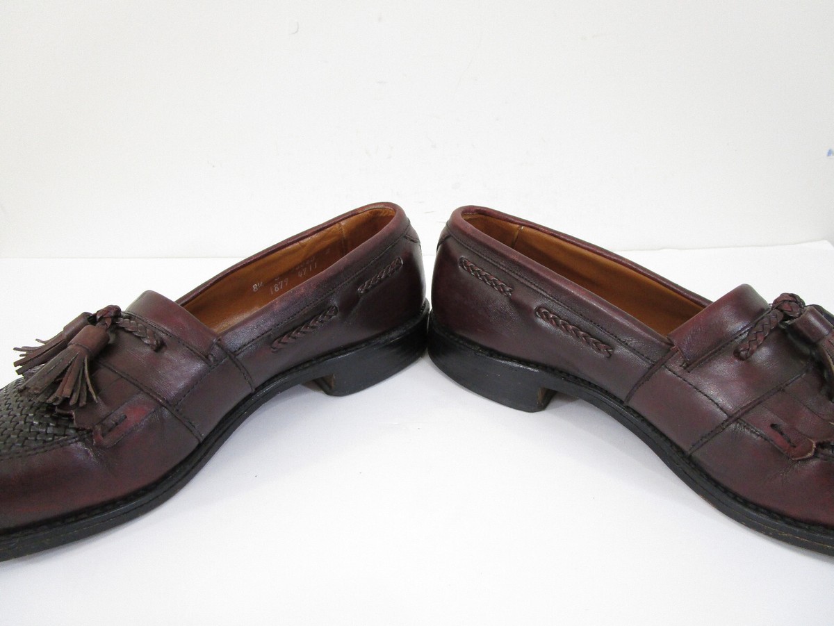 Allen Edmonds Mens Brown Leather Tassel Cody Loafers Slip On  display picture 1