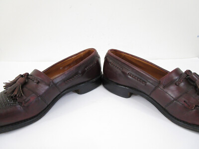 Allen Edmonds Mens Brown Leather Tassel Cody Loafers Slip On  display picture 3