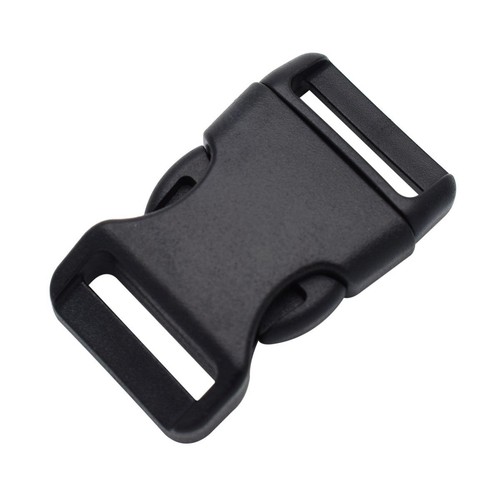 15 Pack Contoured Plastic Buckles 3/4 Inch Side Release Black Buckle for Para...