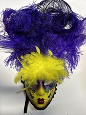 Authentic La Maschera del Galeone Hand Made Italy Venetian Mask Mardi Gras Mask