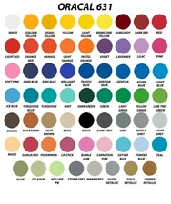 Oracal 651/631 Sign Cutting Cricut Vinyl Bundle 5 Rolls - 24" X 12" EACH