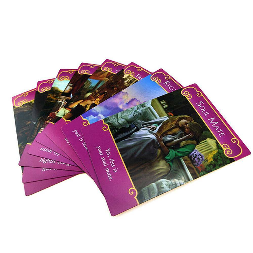 44PCS Romance Angel Oracle Tarot Cards Deck Set Divination Prophet Game Toy Gift