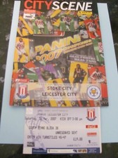 Stoke City V Leicester City 31.3.07 Programme & Ticket in excellent condition