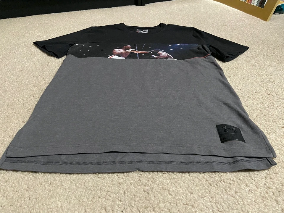 Мужская MUHAMMAD ALI бокса рубашка боксера черный серый маленький футболка под Armour - Изображение 2 из 4